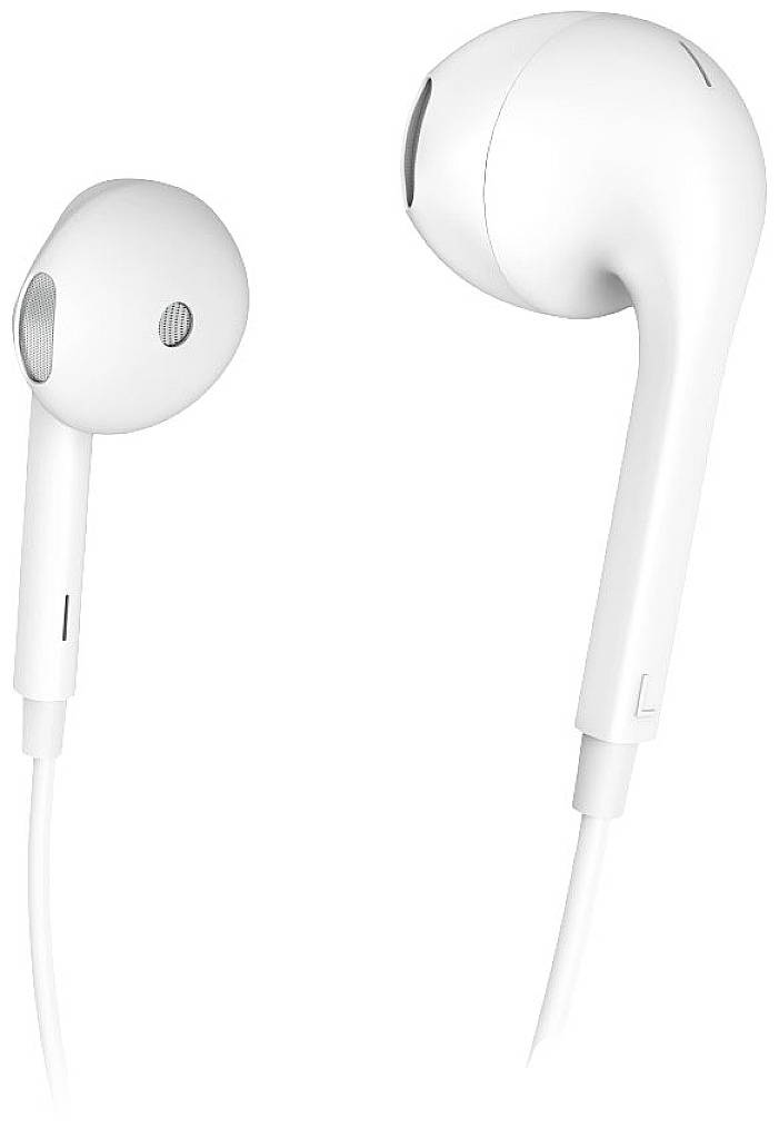 Hama Glow Écouteurs intra-auriculaires filaire Stereo blanc volume réglable Hi-Fi