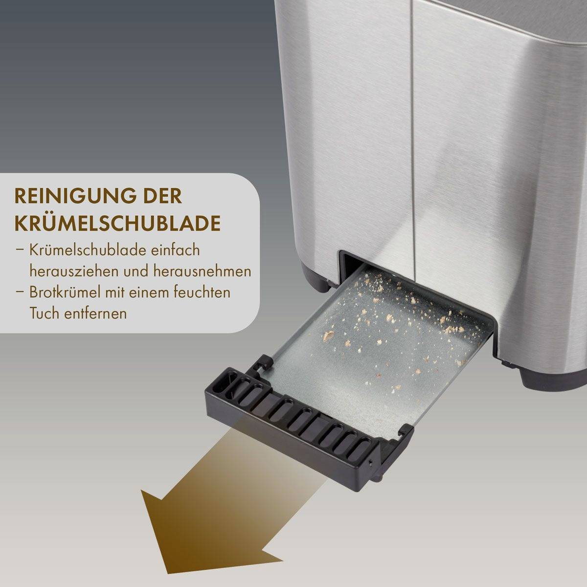 Profi Cook PC-TA 1250 Grille-pain avec grille spéciale viennoisieries acier inoxydable