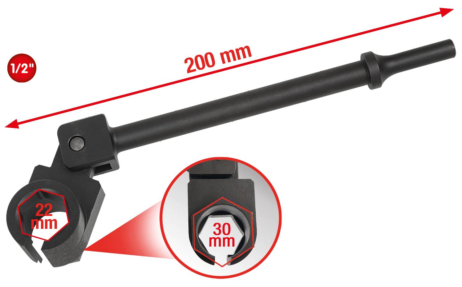 KS Tools 150.2113 Outil de résolution de sonde lambda vibrante, 22 mm