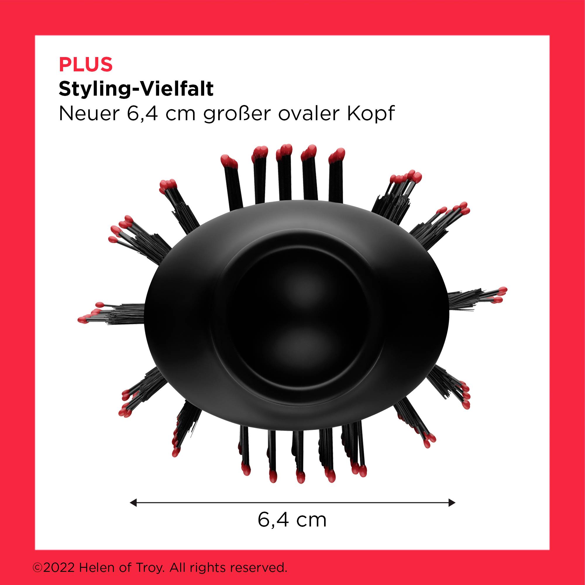 Revlon One-Step Volumiser Plus Brosse chauffante noir, rouge avec fonction ionique