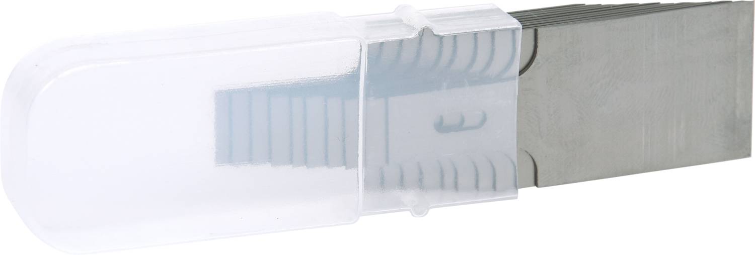 Une clé USB blanche, partiellement transparente, avec une connectique USB visible, est posée sur une surface blanche.