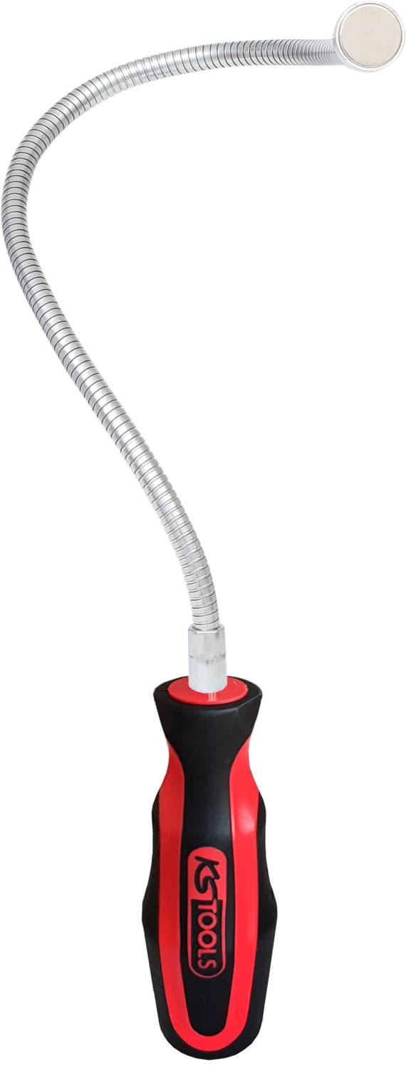 Levier télescopique magnétique à tige flexible et poignée ergonomique, adapté pour ramasser des objets métalliques dans des endroits difficiles d'accès.