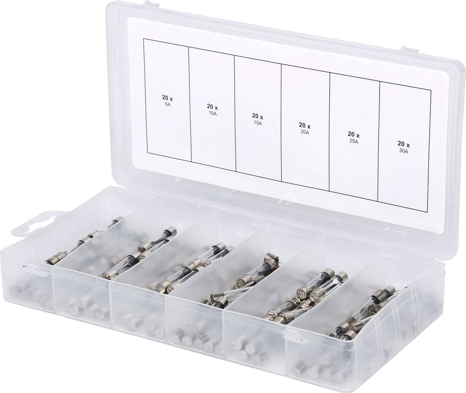 KS Tools 970.0270 970.0270 Assortiment de micro-fusibles 5 A, 10 A, 15 A, 20 A, 25 A, 30 A temporisé -T- Contenu 120 parties