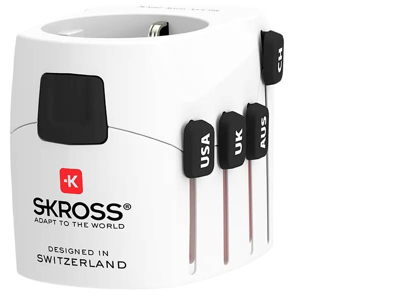 Skross 1.302539 Adaptateur de voyage Pro World & USB