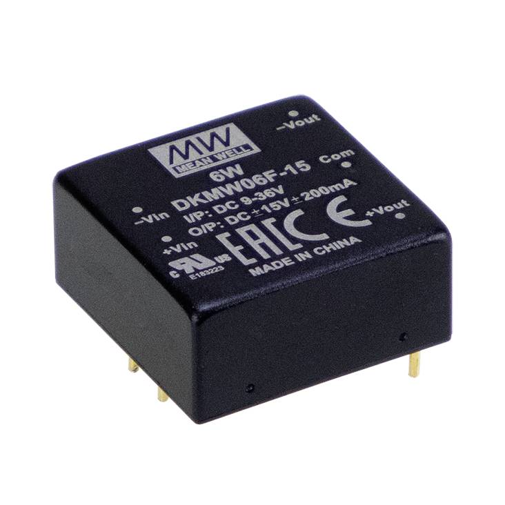 Mean Well DKMW06G-15 Convertisseur CC/CC 48 V 15 V 0.2 A 6 W Nbr. de sorties: 2 x Contenu 1 pc(s)