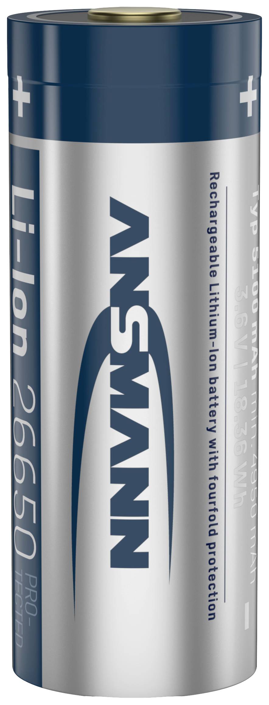 Ansmann 26650 USB-C Batterie USB-C® 26650 Li-Ion 3.6 V 5100 mAh 1 pc(s)