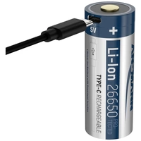 Ansmann 26650 USB-C Batterie USB-C® 26650 Li-Ion 3.6 V 5100 mAh 1 pc(s) Ansmann 26650 USB-C Batterie USB-C® 26650 Li-Ion 3.6 V 5100 mAh 1 pc(s)