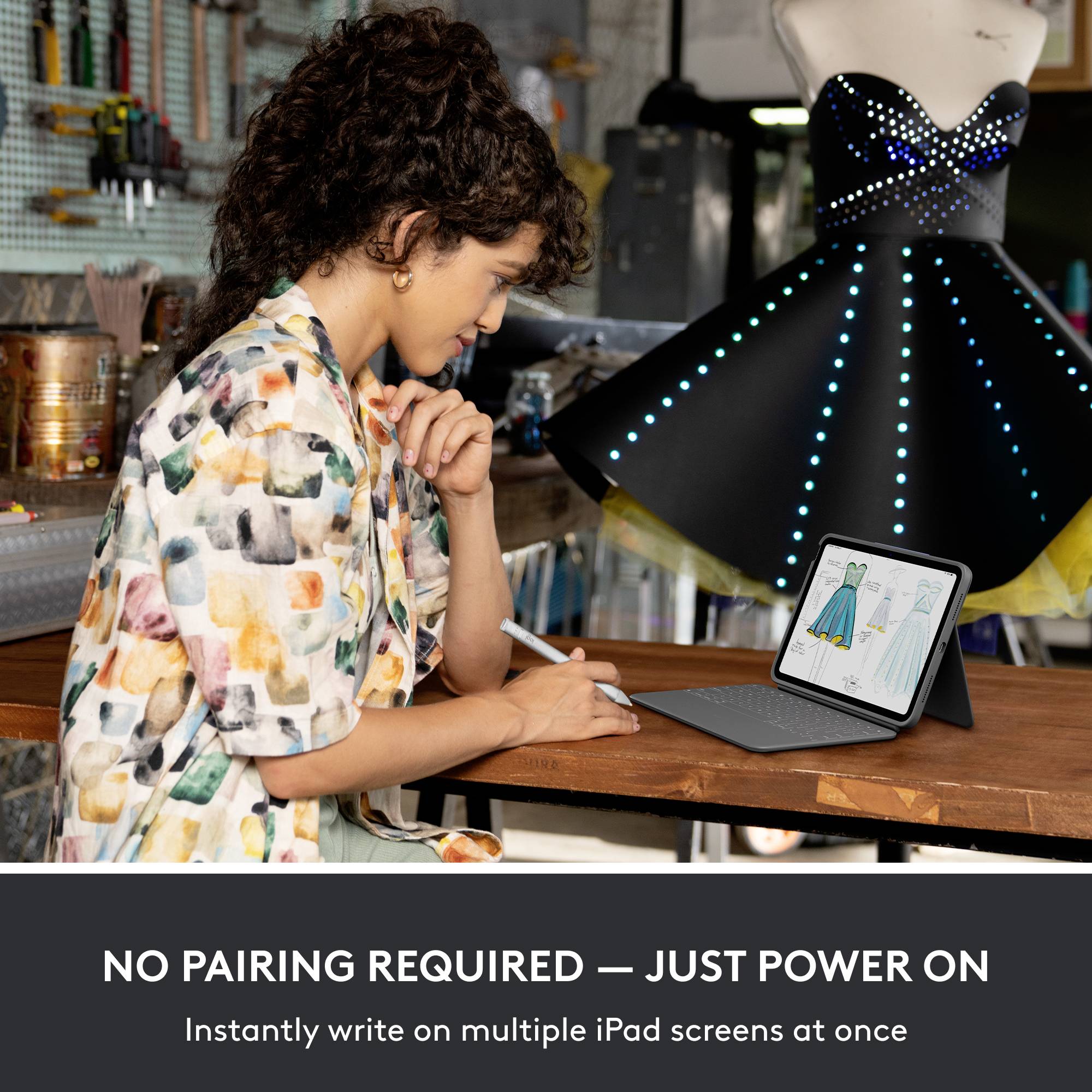 Logitech Crayon Stylo numérique rechargeable argent