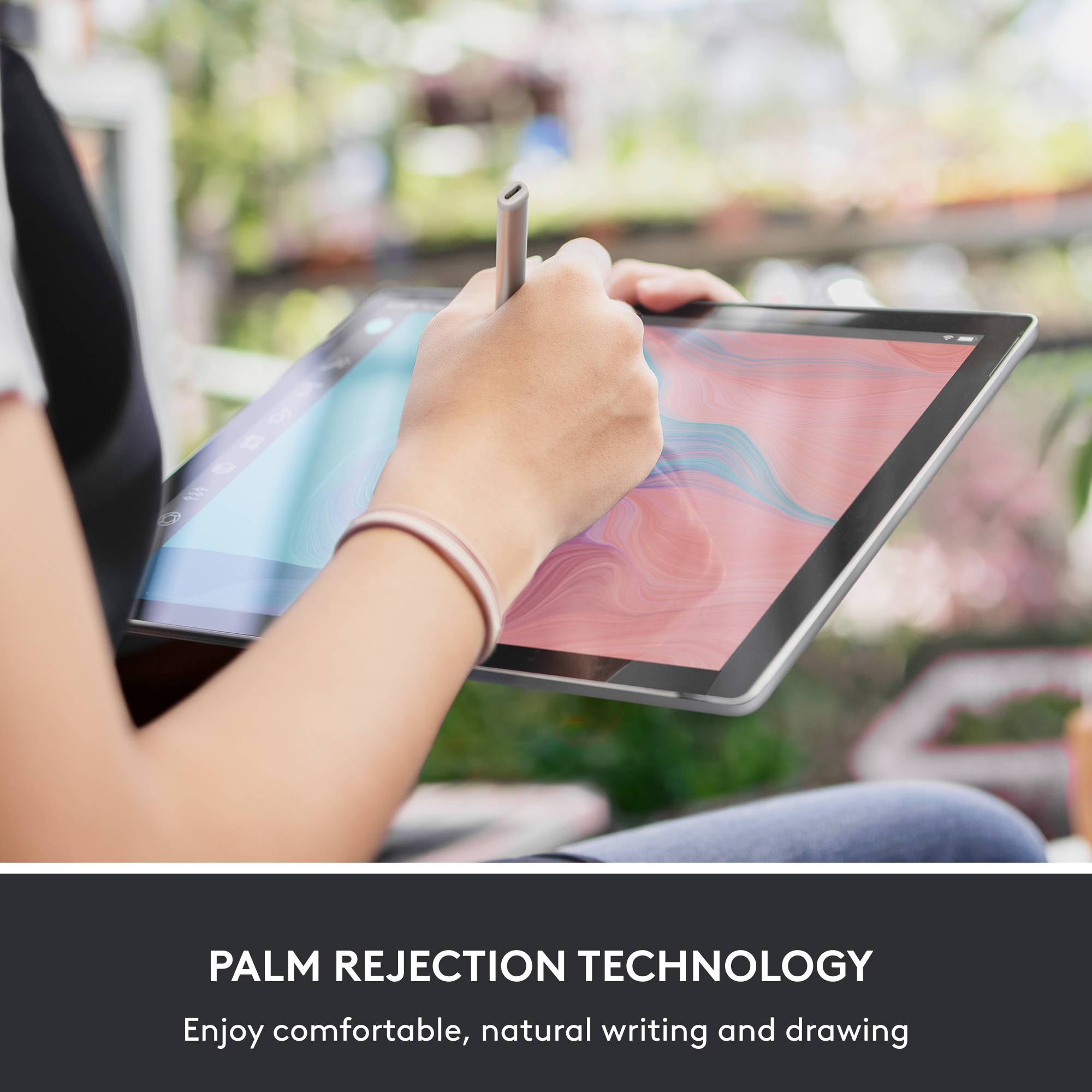 Logitech Crayon Stylo numérique rechargeable argent