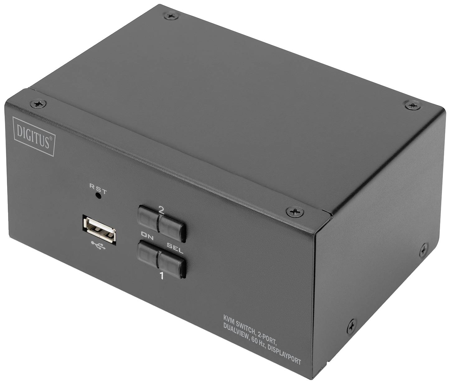 Digitus DS-12862 2 ports Commutateur KVM Display-Port 3840 x 2160 Pixel