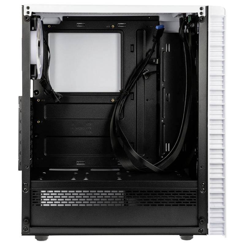 Tour midi Kolink Observatory Lite ARGB Boîtier, Boîtier gaming blanc mat