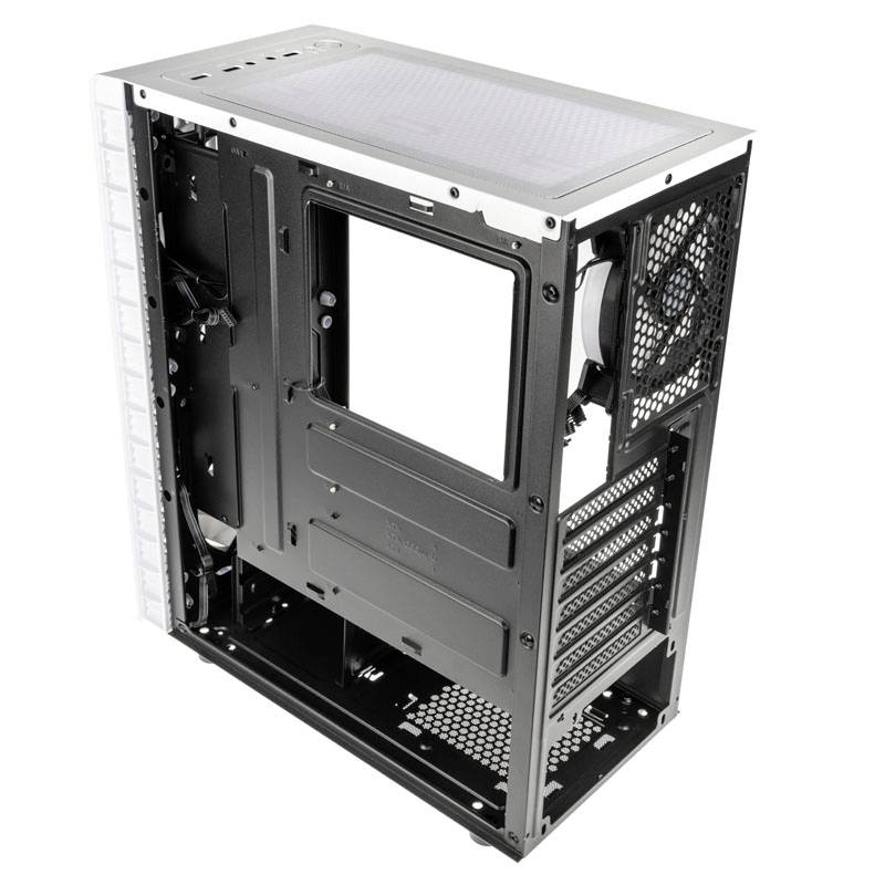Tour midi Kolink Observatory Lite ARGB Boîtier, Boîtier gaming blanc mat