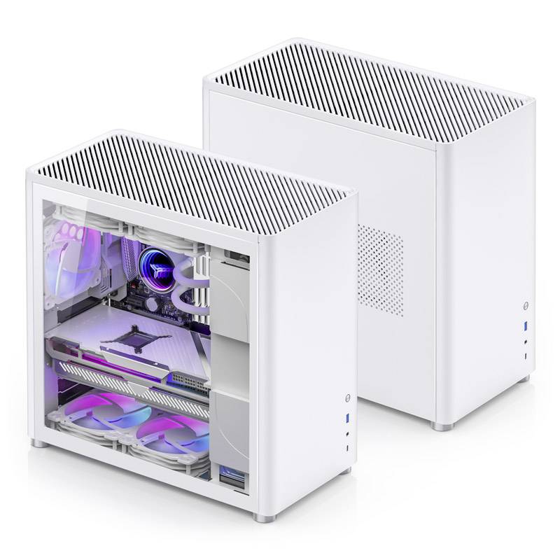Tour midi Jonsbo D40 Boîtier, Boîtier gaming blanc