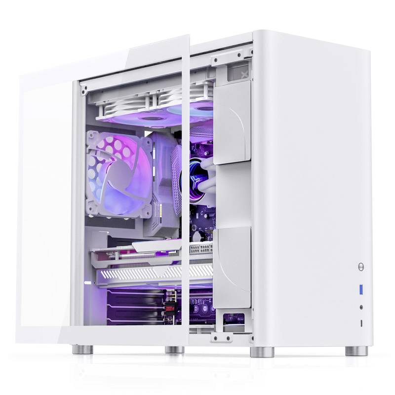 Tour midi Jonsbo D40 Boîtier, Boîtier gaming blanc