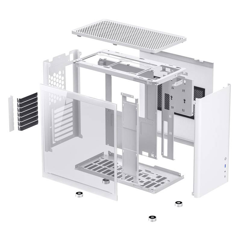 Tour midi Jonsbo D40 Boîtier, Boîtier gaming blanc