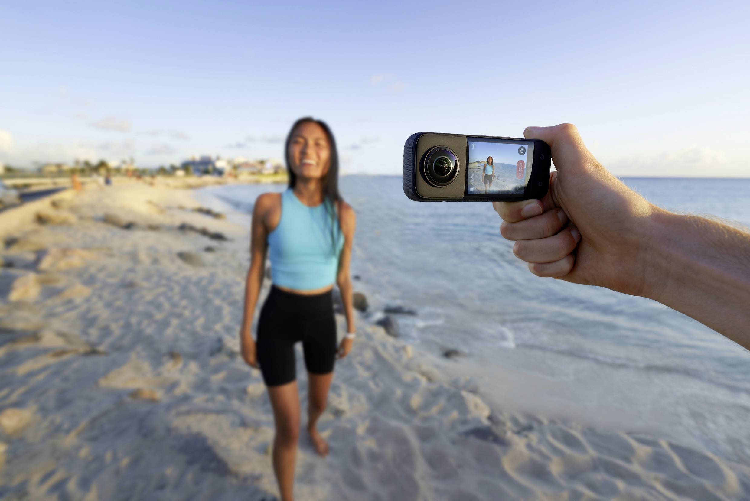Insta360 X3 Action Cam 360° écran tactile, WiFi, 5K, étanche, accéléré, Webcam