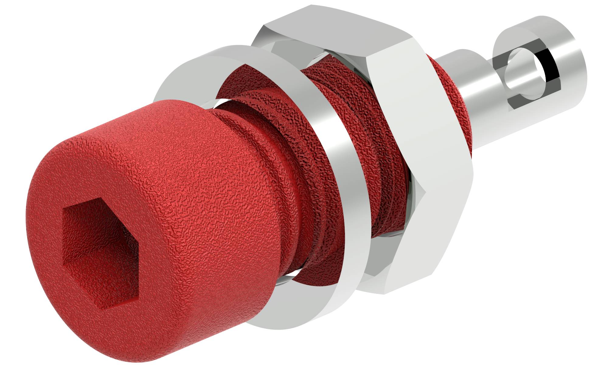 Electro PJP 224-M5-C-CD1-R Fiche femelle de laboratoire Ø de la broche: 2 mm rouge