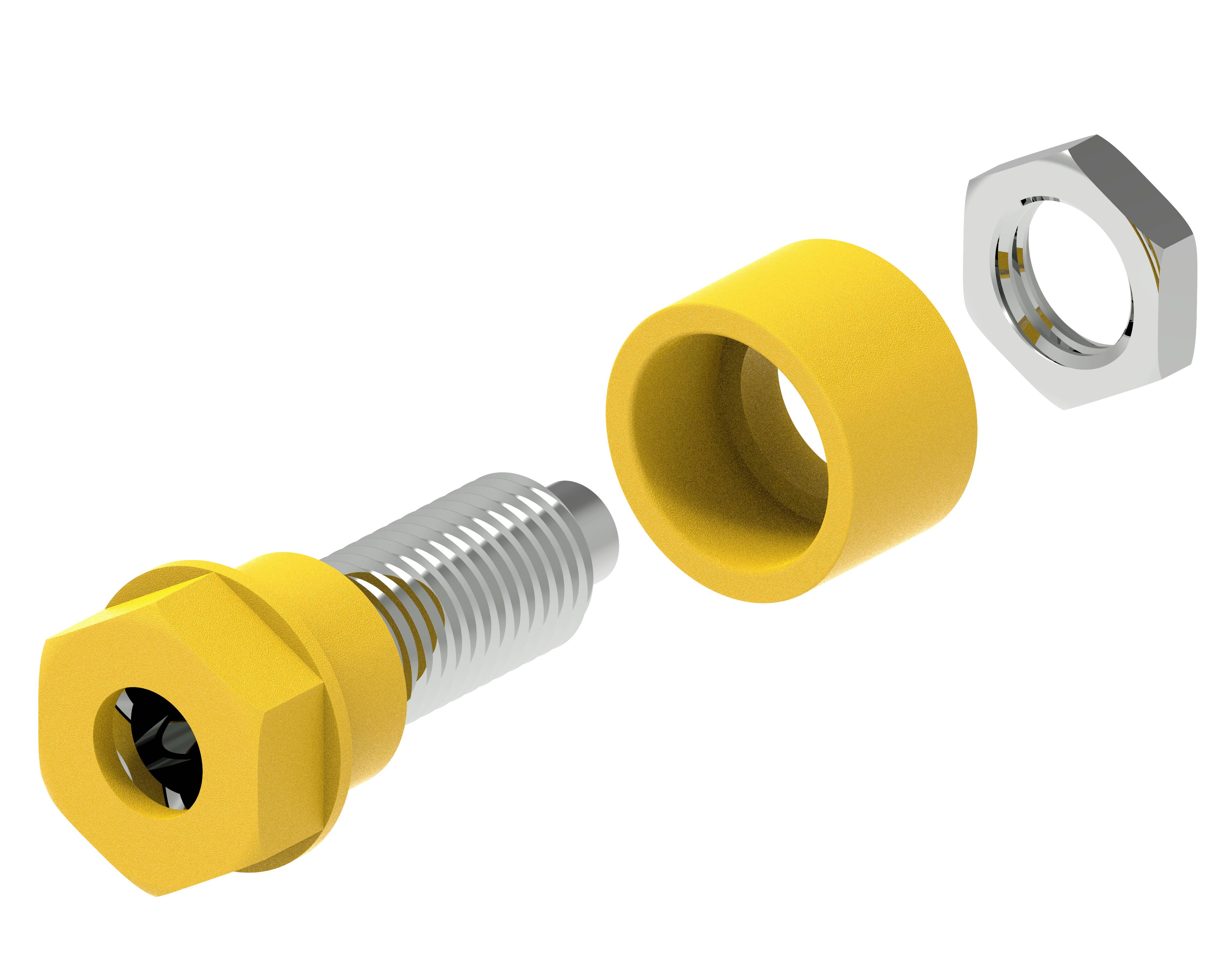 Electro PJP 3230-C-CD1-J Fiche femelle de laboratoire Ø de la broche: 4 mm jaune