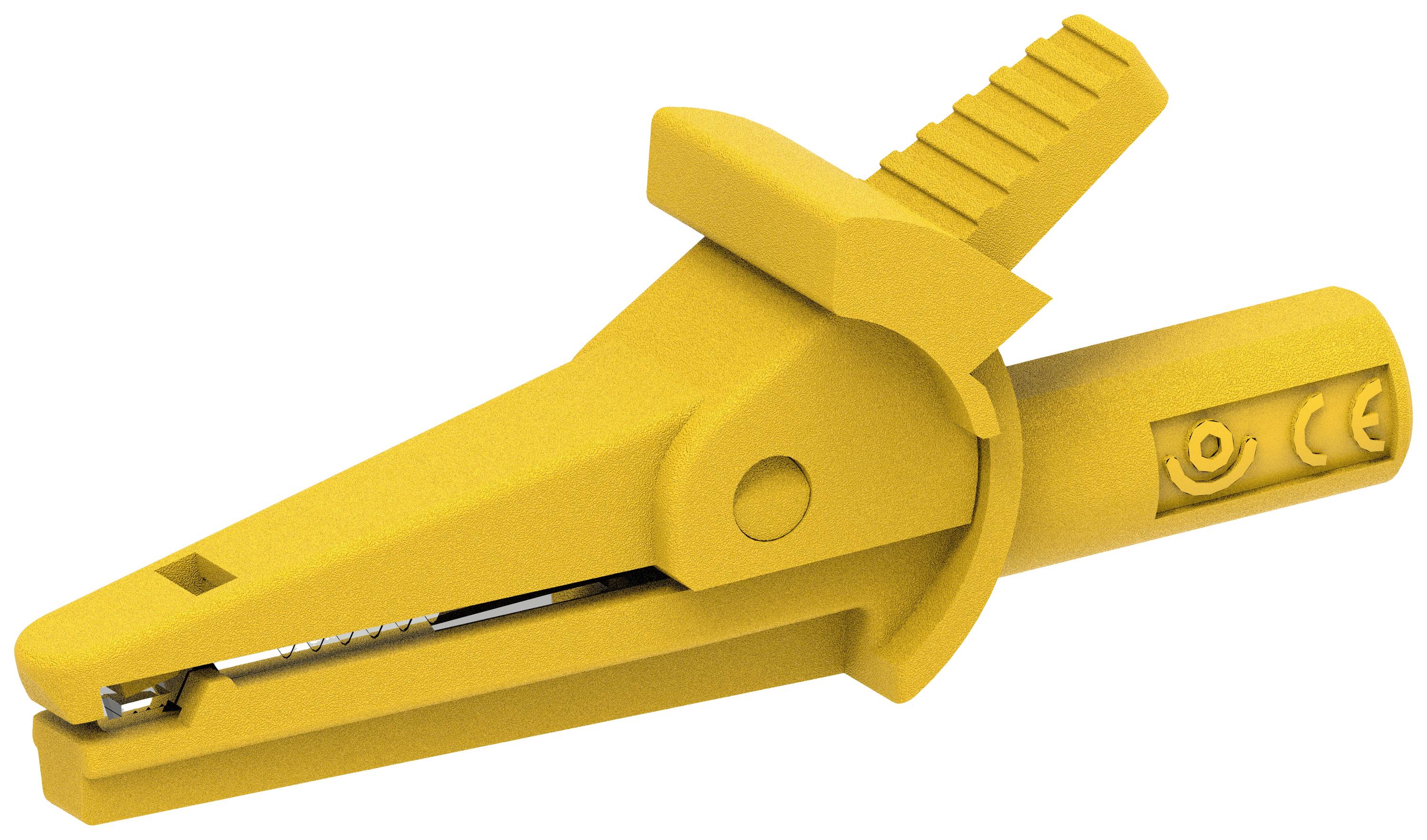 Electro PJP 5002-IEC-d4-CD1-J Pince crocodile jaune Plage de serrage max.: 9 mm Longueur: 51 mm 1 pc(s)