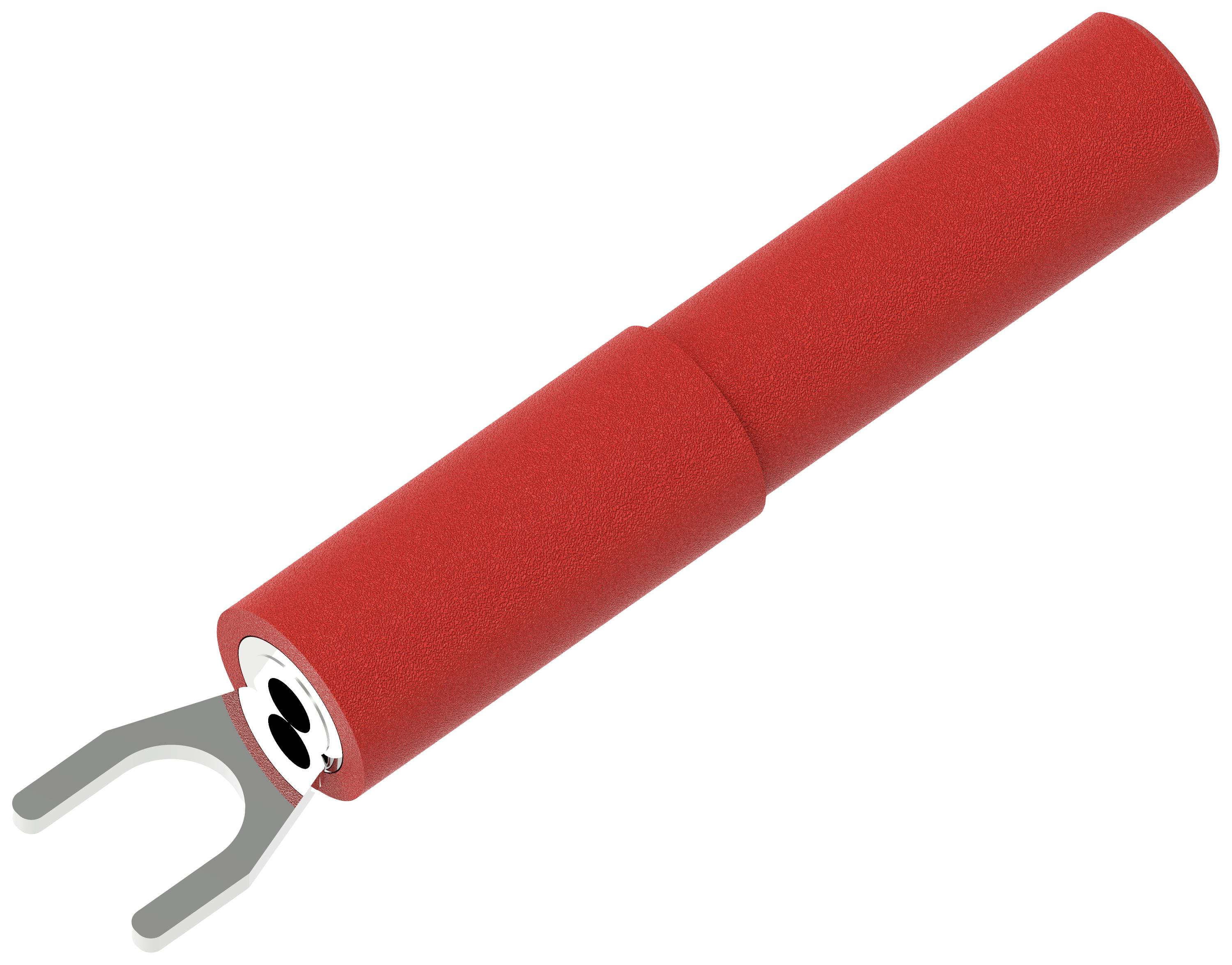 Rotateur cylindrique avec une fourchette métallique à son extrémité, probablement un accessoire d'outil.