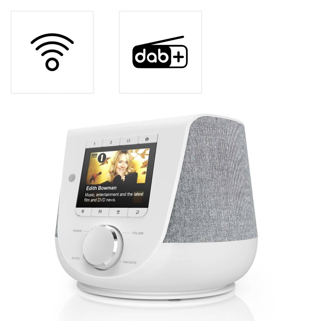 Hama DIR3200SBT Radio de table Internet, DAB+, DAB, FM Bluetooth, USB, WiFi, radio internet blanc