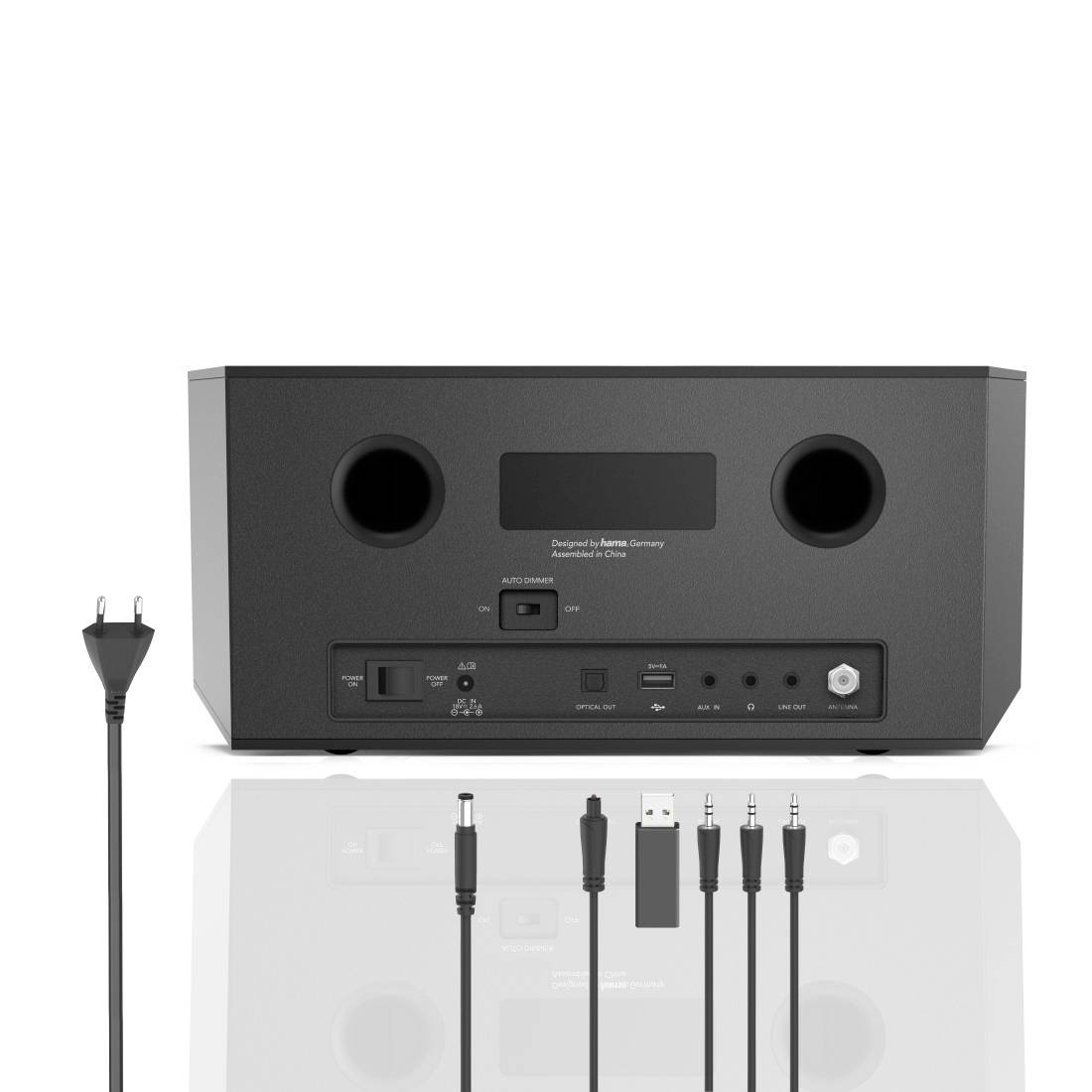 Hama DIR3510SCBTX Radio de table Internet, DAB+, DAB, FM Bluetooth, CD, USB, WiFi, radio internet noir