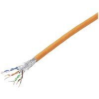 TRU COMPONENTS Câble réseau CAT 7a S/FTP 4 x 2 x 0.26 mm² Certifié CR-Dca orange 100 m TRU COMPONENTS Câble réseau CAT 7a S/FTP 4 x 2 x 0.26 mm² Certifié CR-Dca orange 100 m