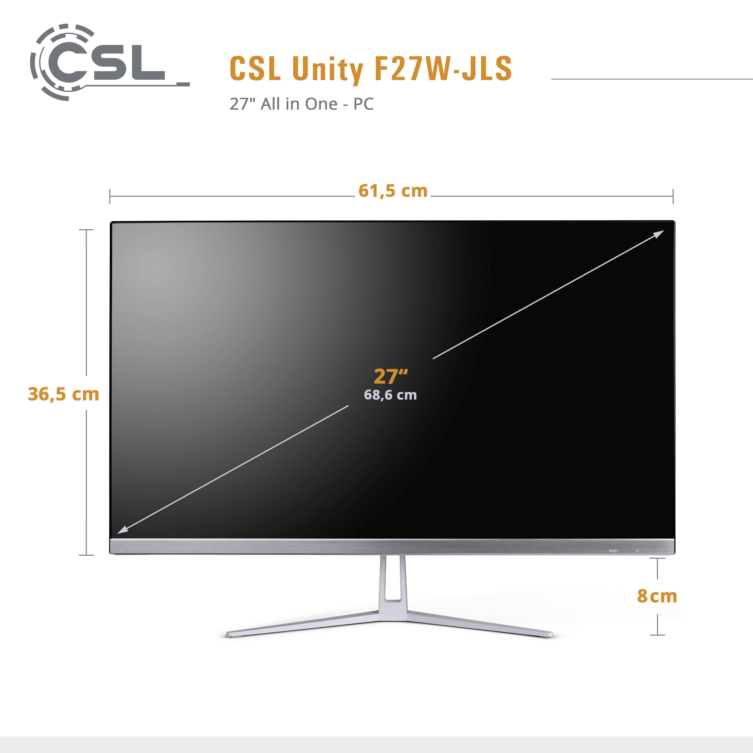 CSL Computer Ordinateur tout en un Unity F27W-JLS 68.6 cm (27 pouces) Full HDIntel® Pentium®N600016 GB RAM512 GB