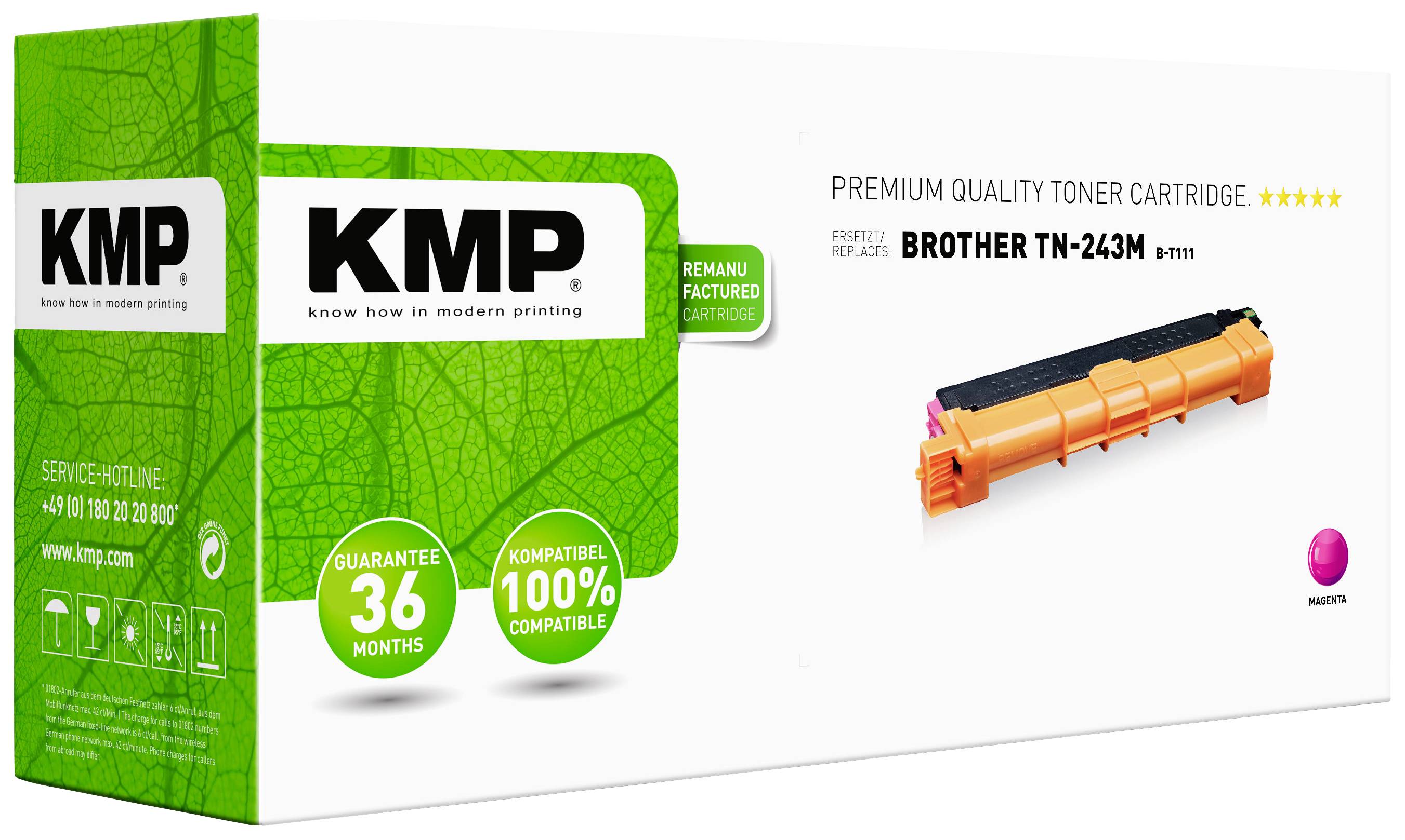 KMP Toner remplace Brother TN243M compatible magenta 1000 pages B-T111 1268,0006