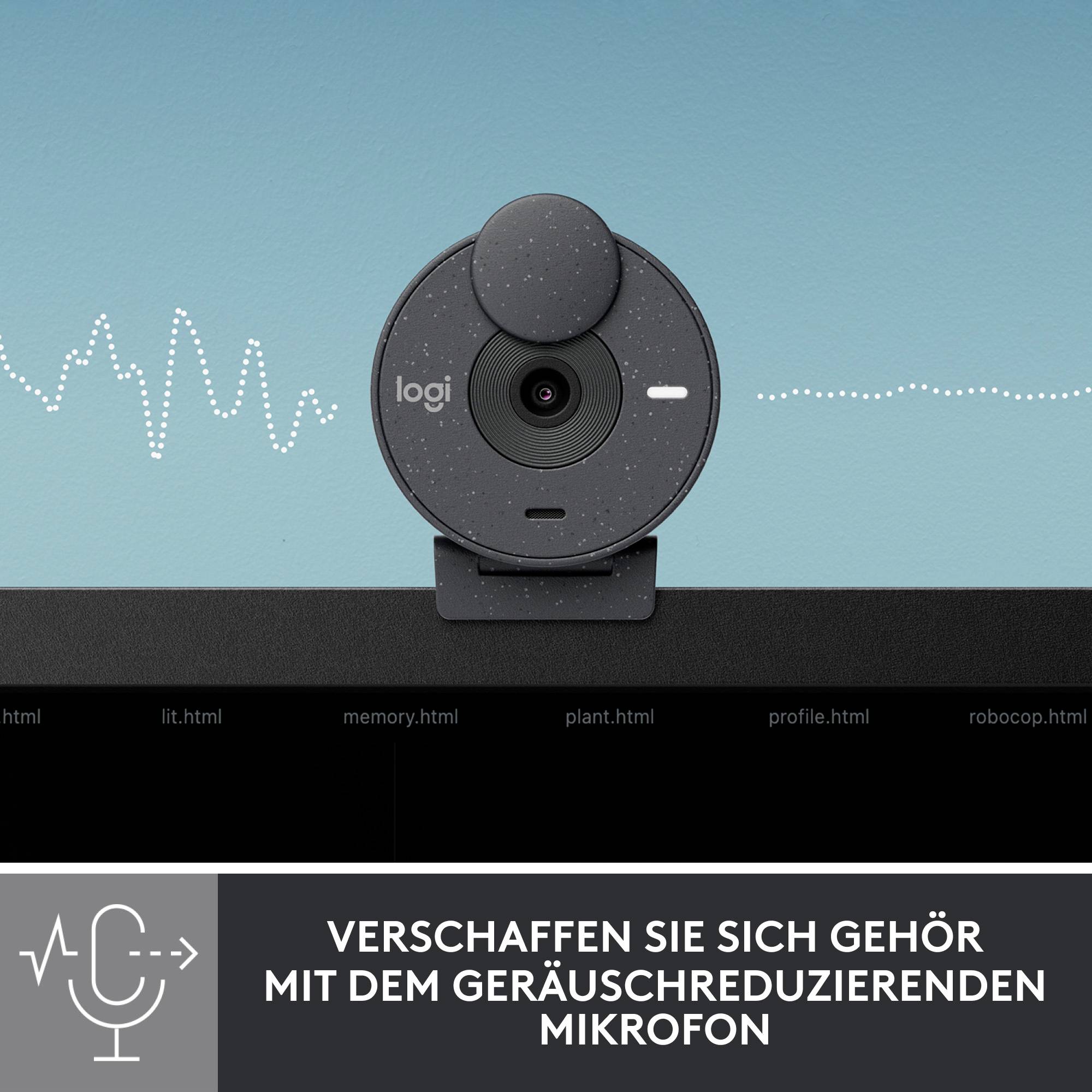 Webcam Full HD Logitech BRIO 300 1920 x 1080 Pixel support à pince