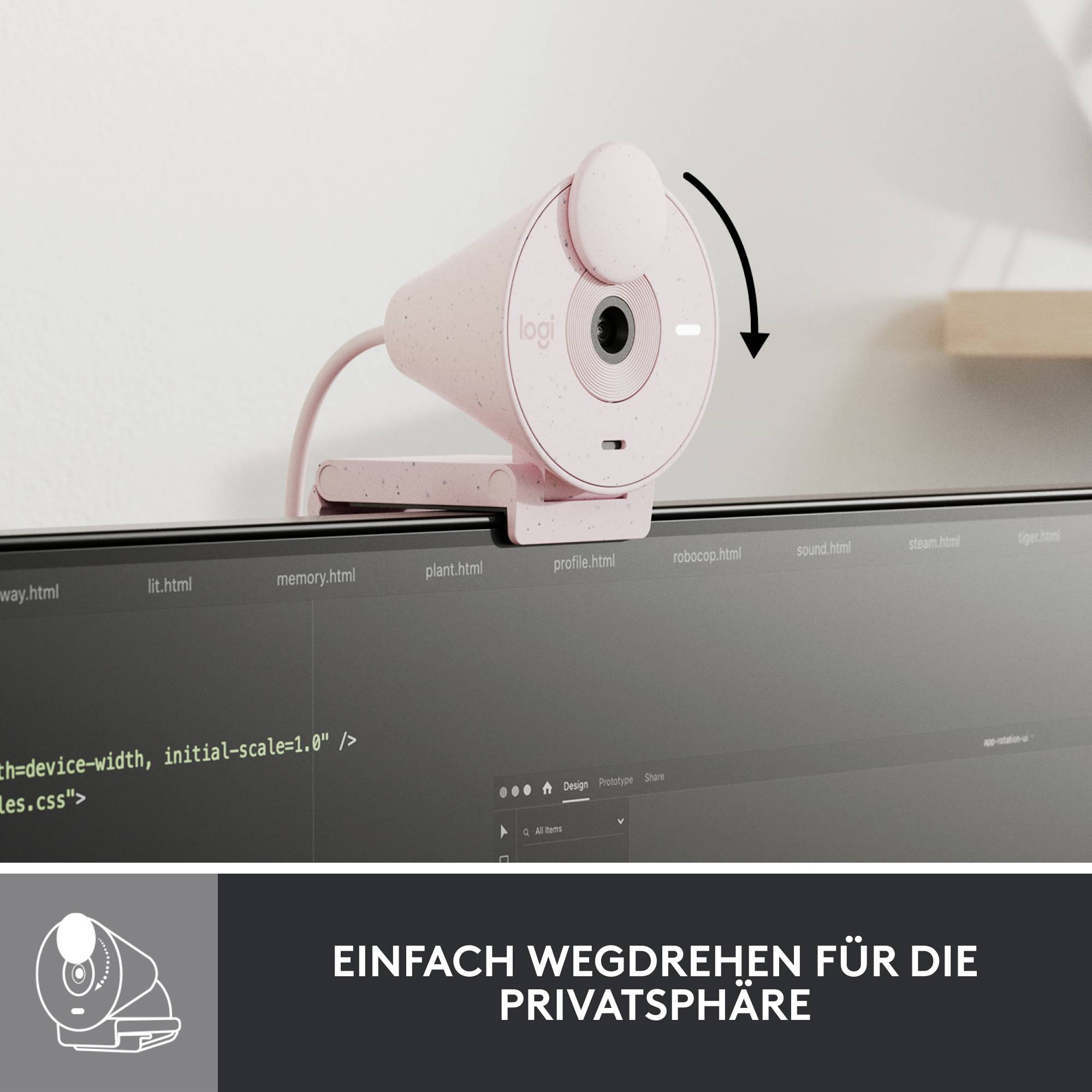 Webcam Full HD Logitech BRIO 300 1920 x 1080 Pixel support à pince