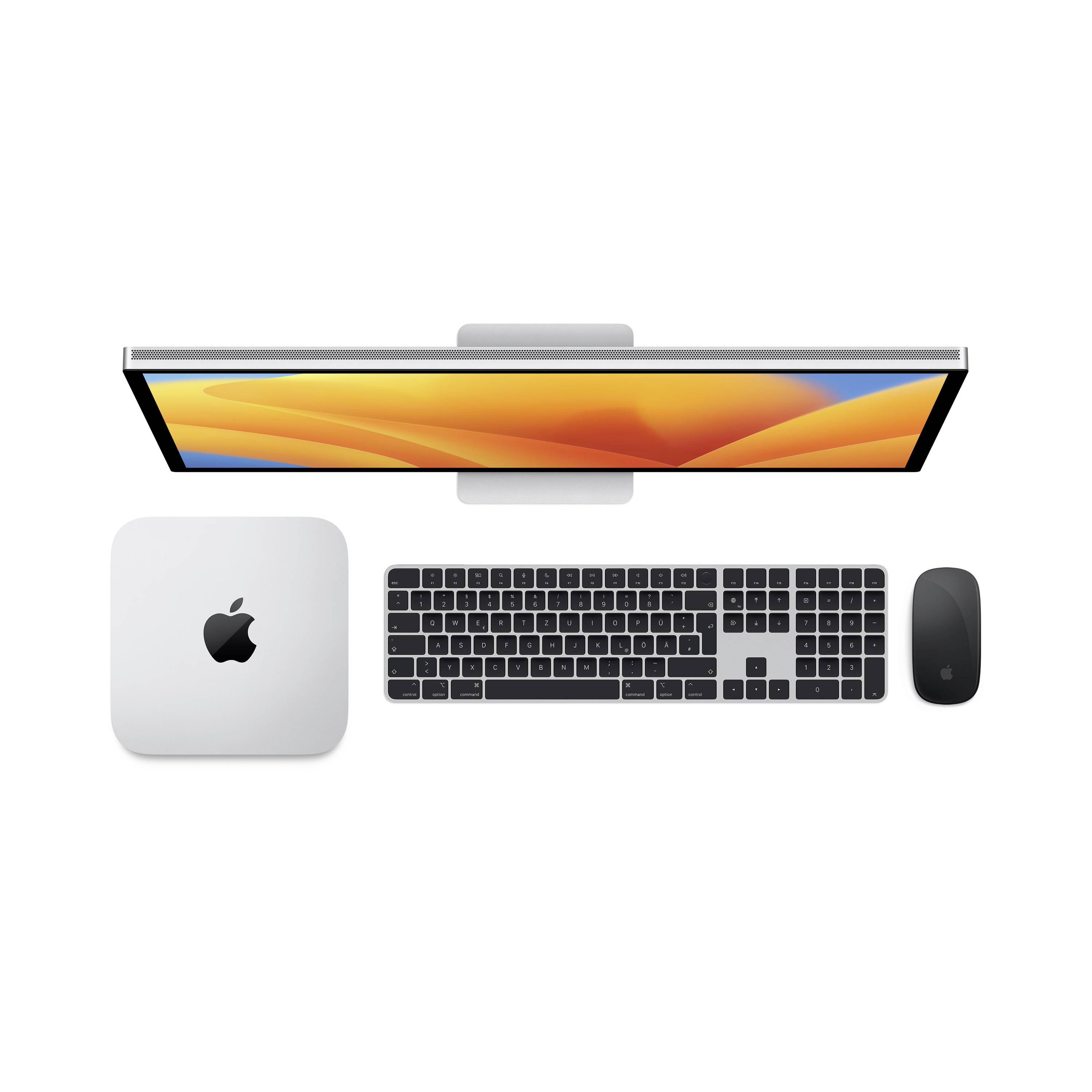 Apple Mac mini (2023) CTO argent 16 GB RAM 256 GB SSD 8‑Core CPU M2 (GPU 10 cœurs) Z16K_5004_DE_CTO
