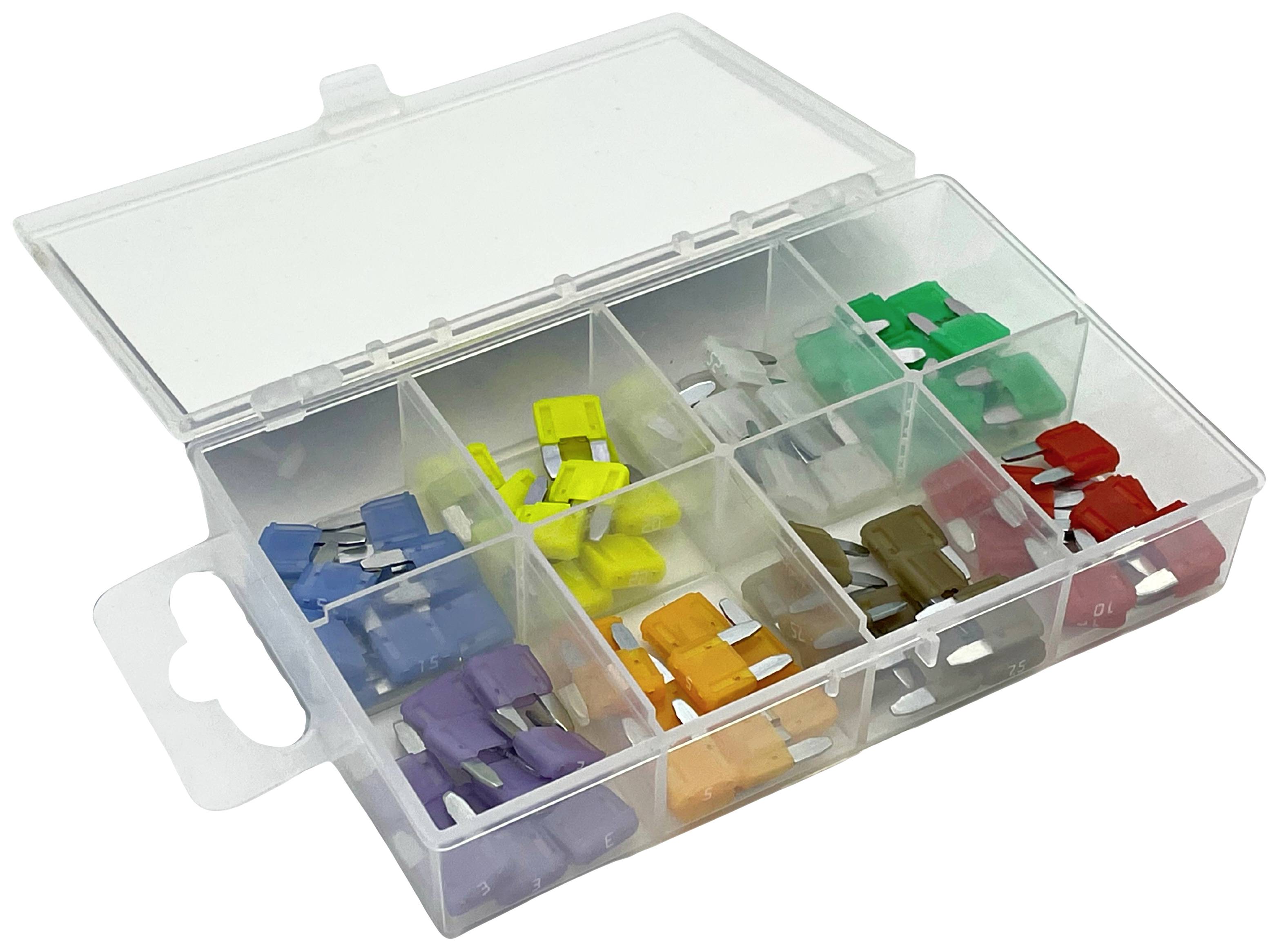 ESKA 341.750 Mini fusible plat pour voiture 2 A, 4 A, 5 A, 7.5 A, 10 A, 15 A, 20 A, 25 A, 30 A violet, orange, marron, rouge