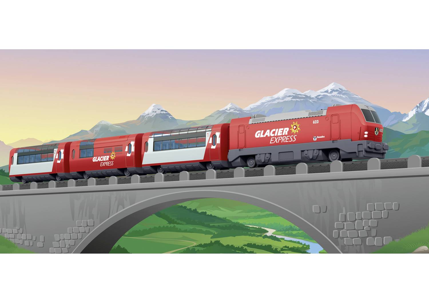 Märklin World 29348 Pack de démarrage Glacier Express H0