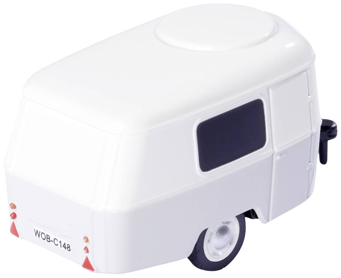 Carson Modellsport 504154 1:87 Wohnwagen mit Anhängerkupplung 1:87 Remorque pour voiture