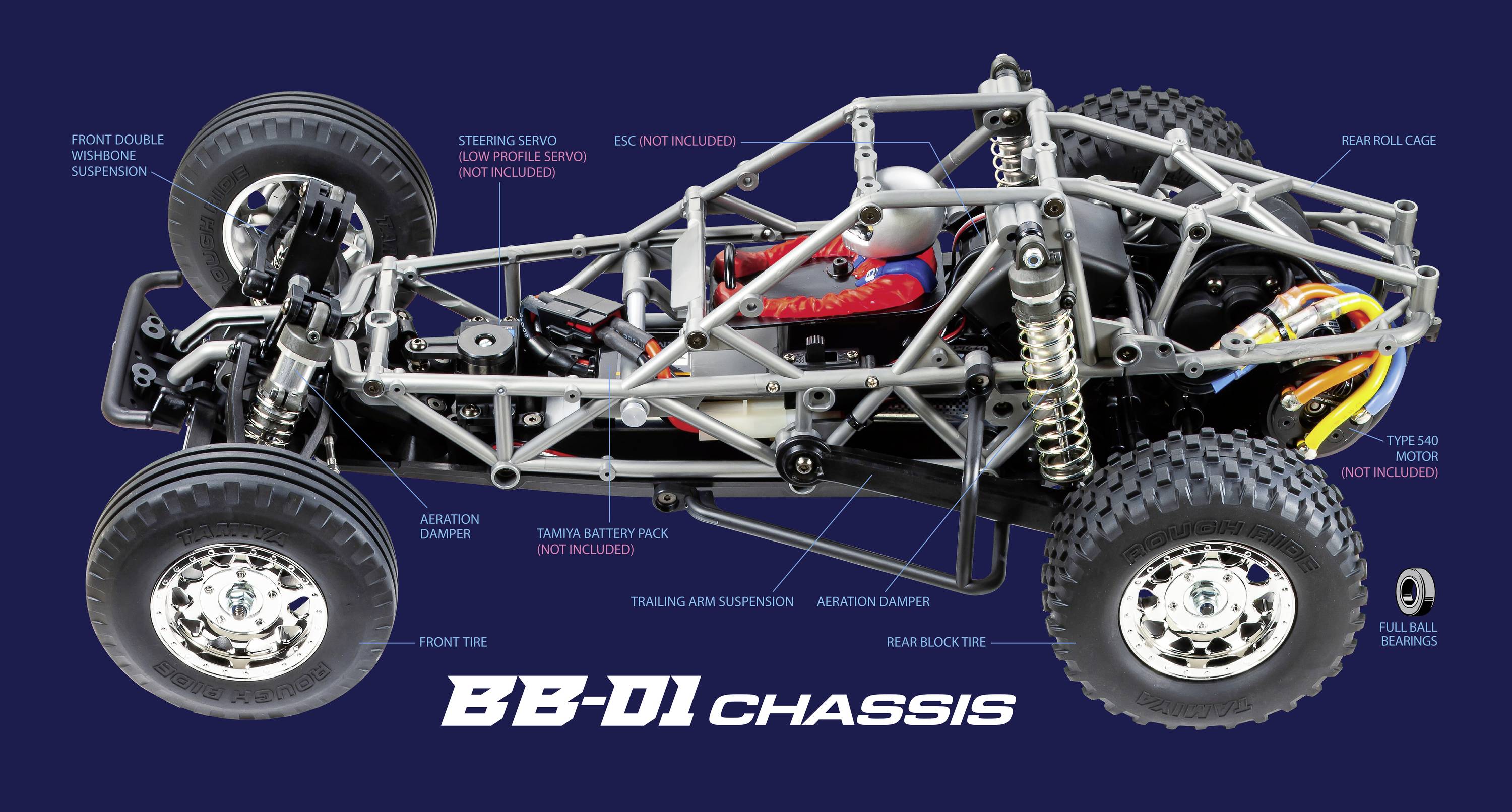 Tamiya 1:10 RC BBX (BB-01) 1:10 Auto RC propulsion arrière