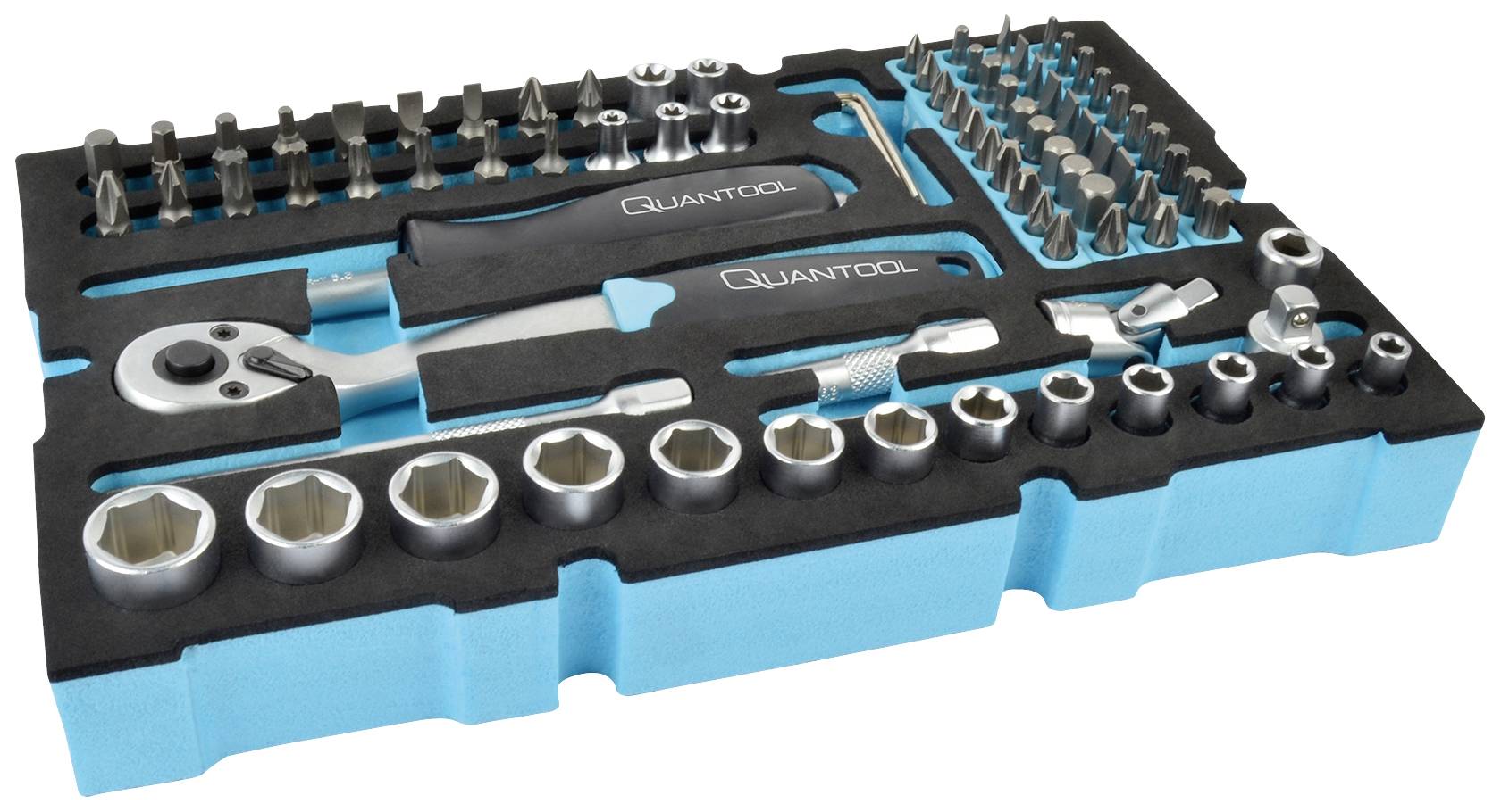 Brüder Mannesmann QUANTOOL Jeu de clés à douille 1/4" (6.3 mm) 85 pièces Q25002