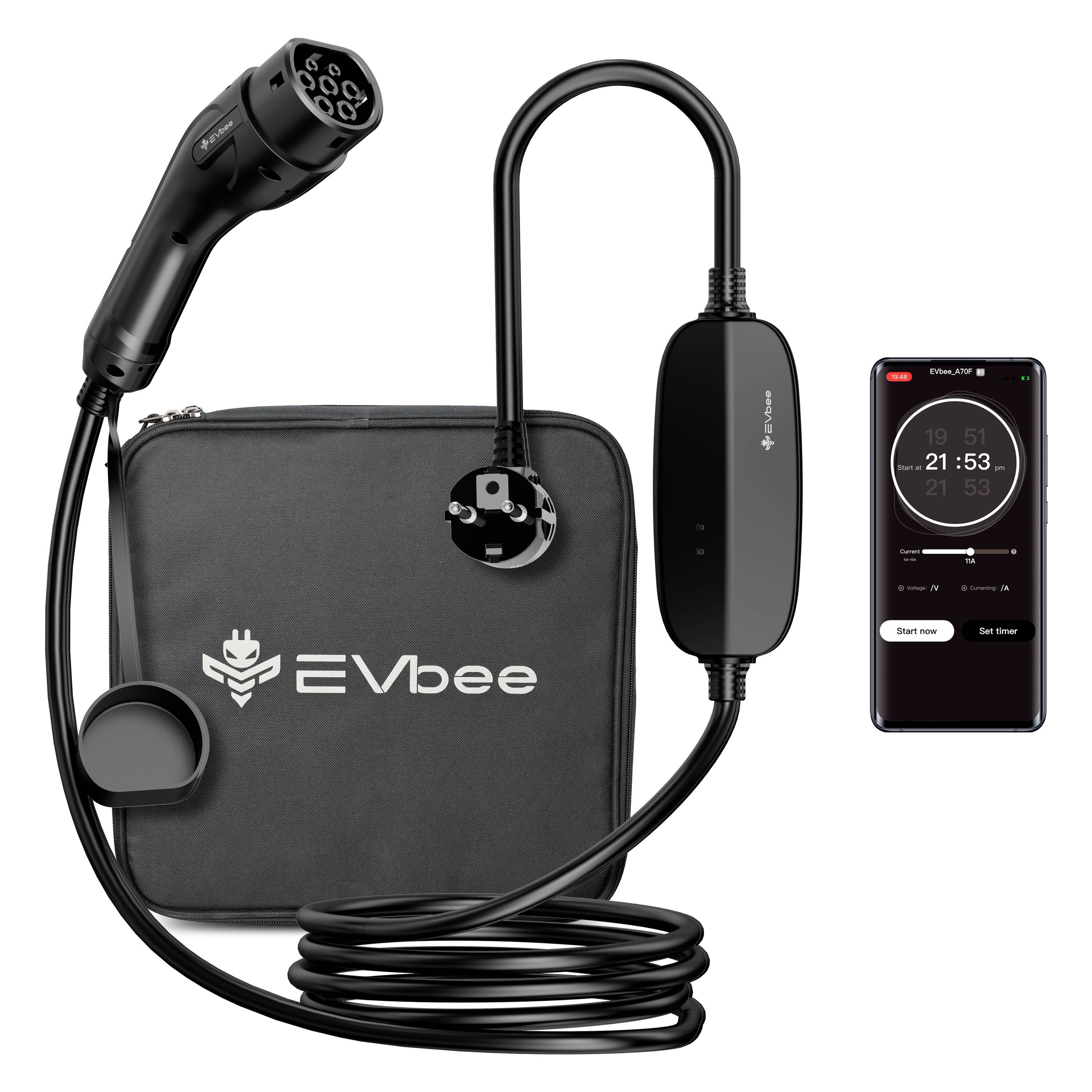 EVbee E100008 Station de charge mobile pour voiture électrique 6.5 m