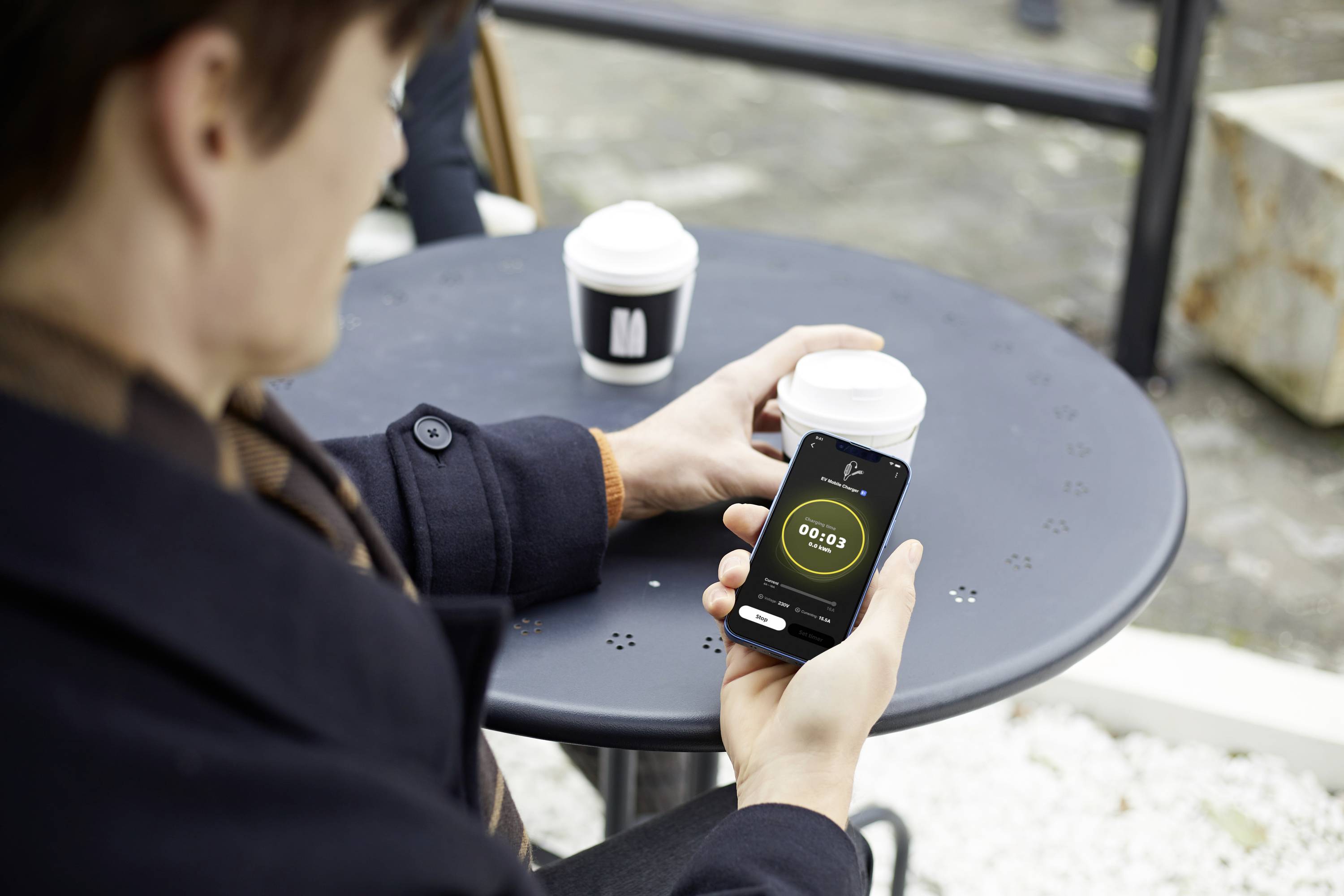 EVbee E100008 Station de charge mobile pour voiture électrique 6.5 m
