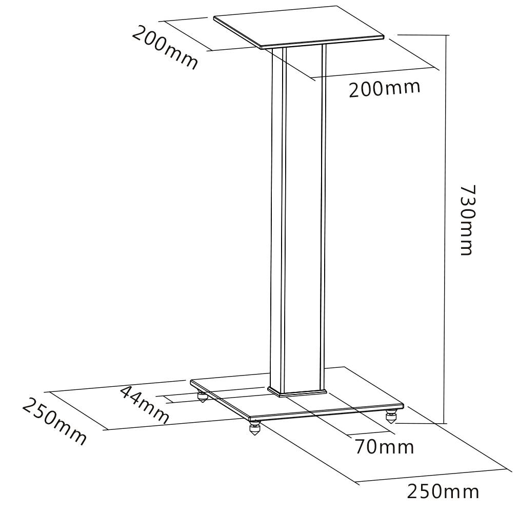 My Wall HS22L Pied pour haut-parleur noir 2 pc(s)
