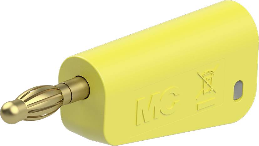 Stäubli LQ-4A-39 Fiche mâle de laboratoire mâle Ø de la broche: 4 mm jaune