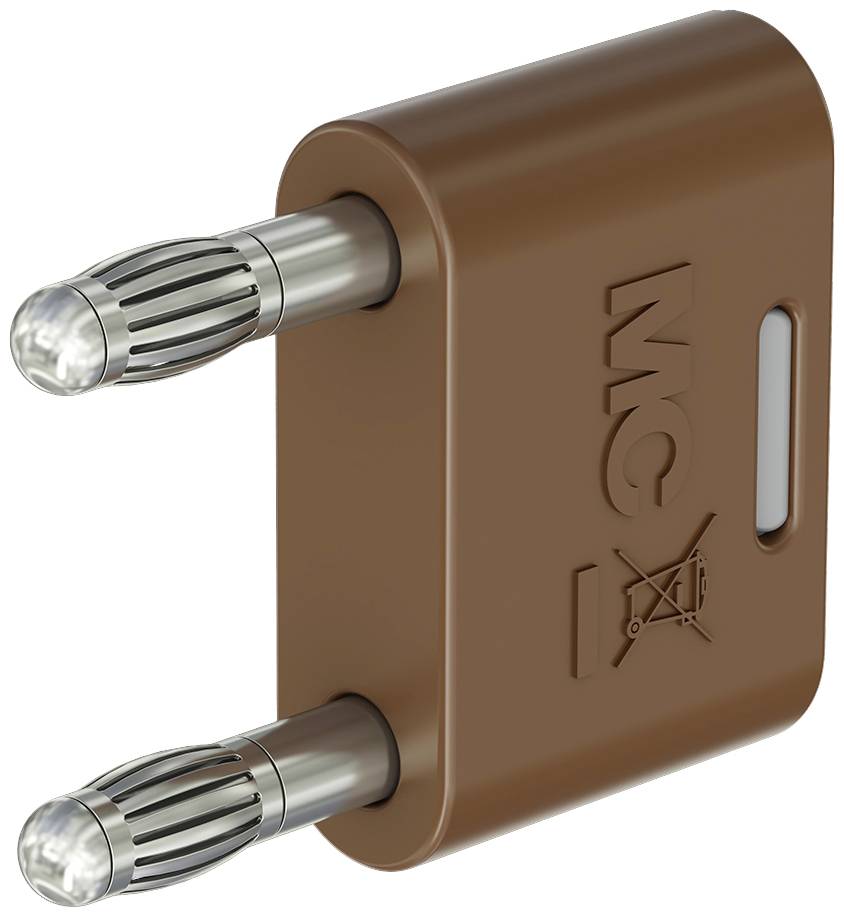 Stäubli KS-4N-19 Fiche de liaison marron Ø de la broche: 4 mm Écartement entre les broches: 19 mm 1 pc(s)