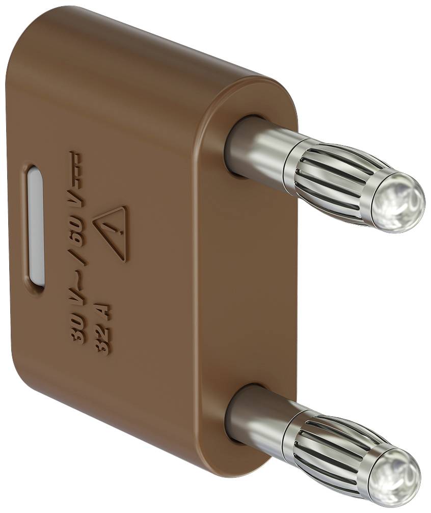 Stäubli KS-4N-19 Fiche de liaison marron Ø de la broche: 4 mm Écartement entre les broches: 19 mm 1 pc(s)