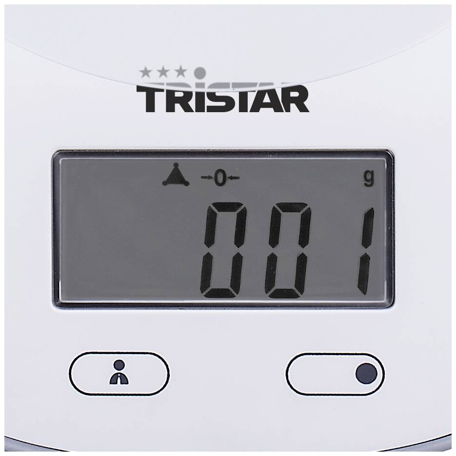 Tristar KW-2445 Balance de cuisine numérique Plage de pesée (max.)=5 kg blanc