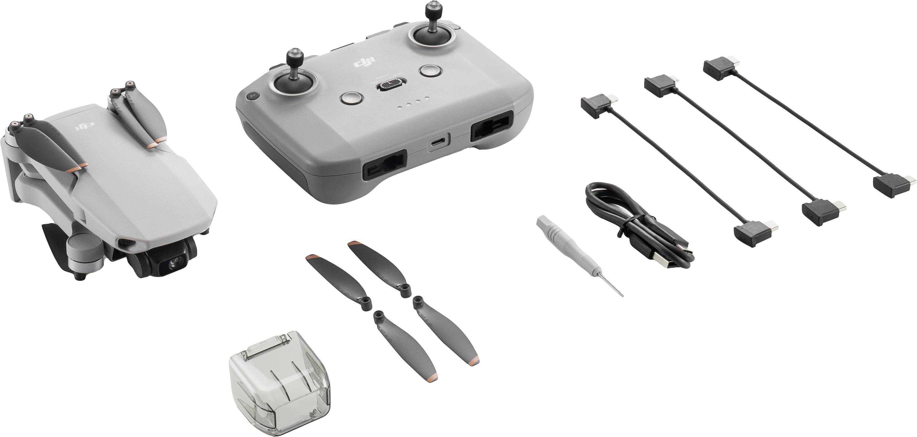 DJI Mini 2 SE Drone quadricoptère prêt à voler (RtF) débutant, prises de vue aériennes, professionnel gris clair (mat)