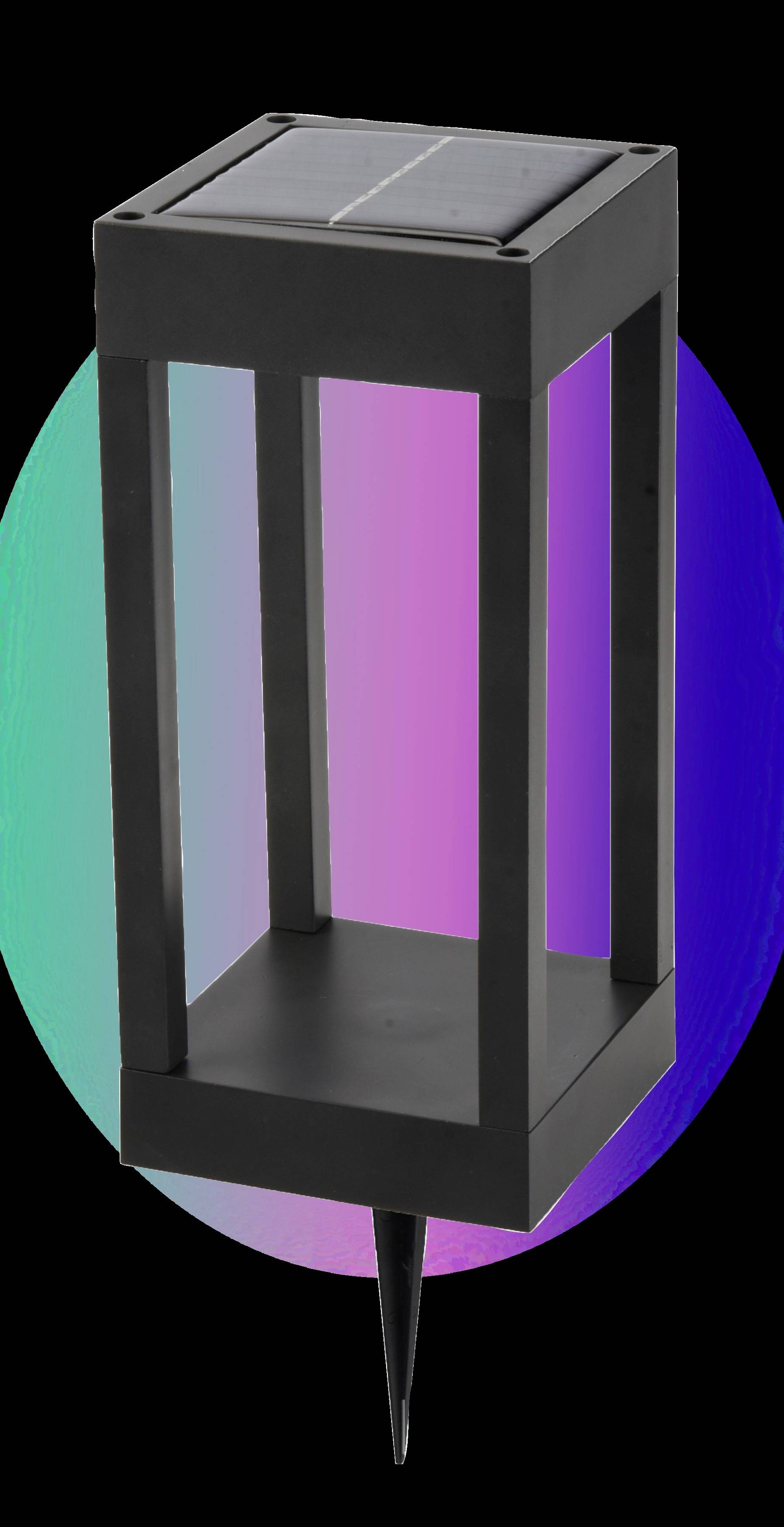 Lampadaire d'extérieur solaire Megatron MT70010 LED LED intégrée 0.6 W noir