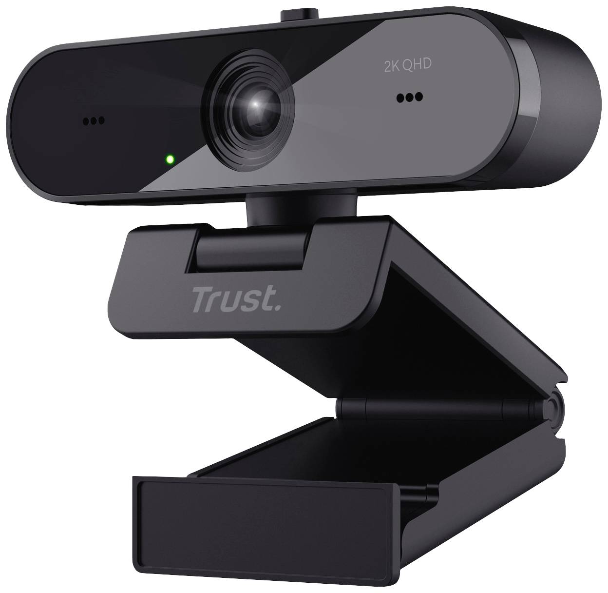 Webcam Trust TW-250 QHD 2560 x 1440 Pixel pied de support, support à pince