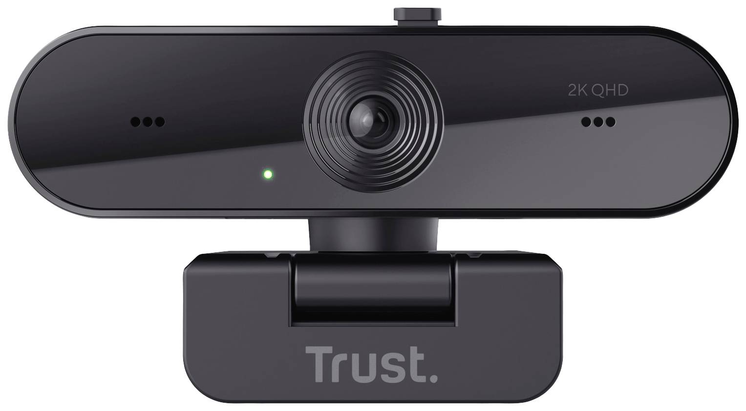 Webcam Trust TW-250 QHD 2560 x 1440 Pixel pied de support, support à pince