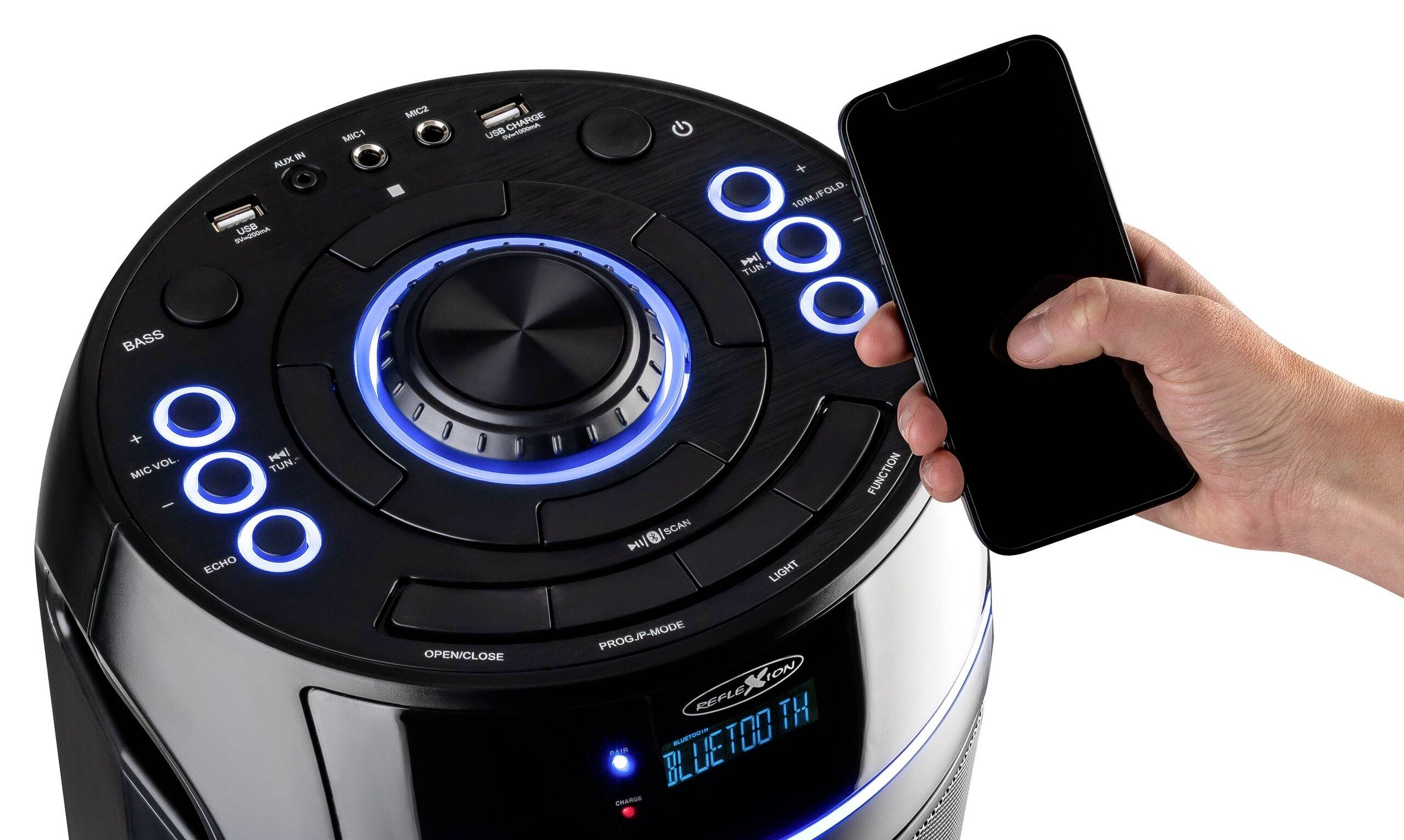 Reflexion Enceinte Bluetooth USB, AUX, Lecture de CD