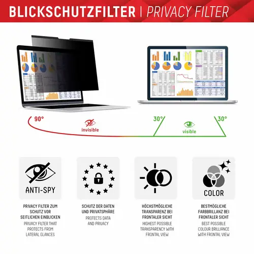 DISPLEX Privacy Safe Film de confidentialité Notebook / MacBook 35,6 cm (14") Format d'image: 16:9 01762 Universal DISPLEX Privacy Safe Film de confidentialité Notebook / MacBook 35,6 cm (14") Format d'image: 16:9 01762 Universal